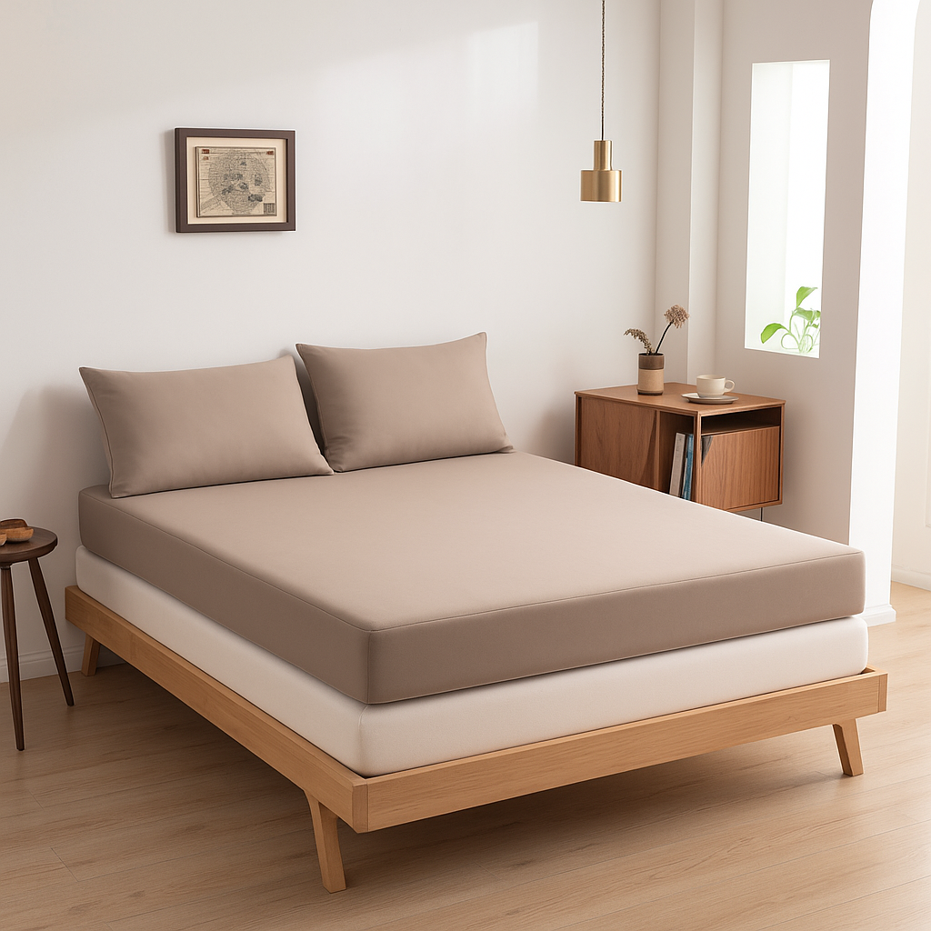 Hoeslaken (Topdekmatras) - Soft Taupe - Premium